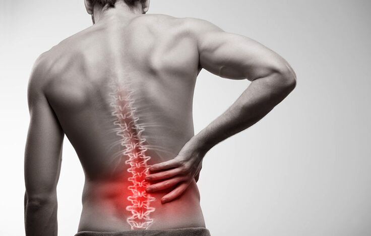 bolest dolní části zad způsobená osteochondrózou